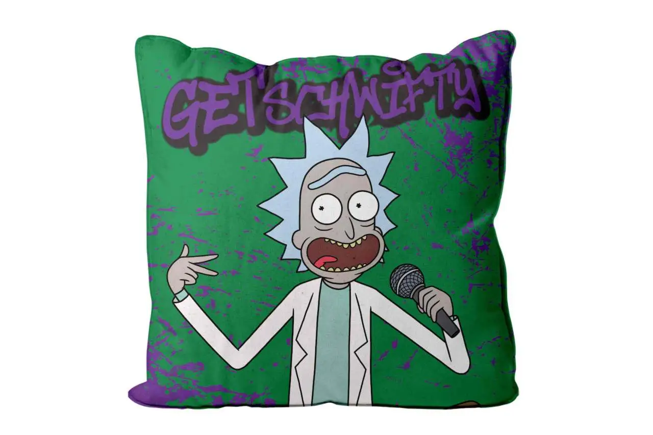 Rick Y Morty Get Schwifty Square Cushion - Figurine